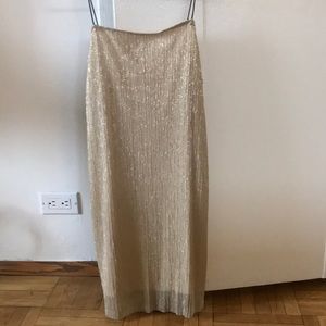 Gold shimmer dress